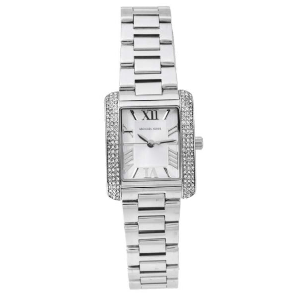 Michael Kors Emery Silver Stainless Steel Silver Dial Quartz Watch for Ladies - MK3289