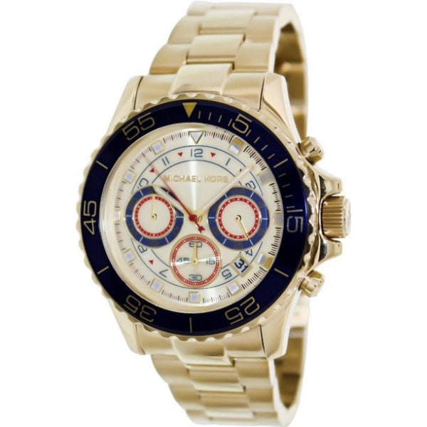 Michael Kors Everest Gold Stainless Steel Gold Dial Chronograph Quartz Watch for Gents - MK5792