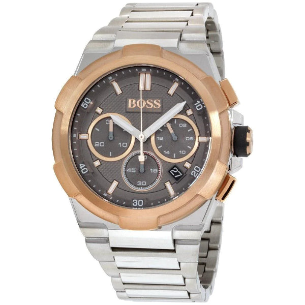 HUGO BOSS Supernova Silver Stainless Steel Grey Dial Chronograph Quartz Watch for Gents - 1513362