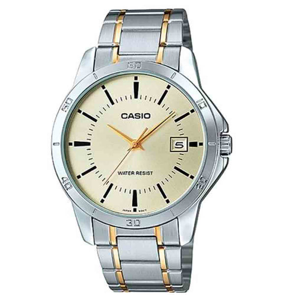 Casio Two-tone Stainless Steel Yellow Dial Quartz Watch for Ladies - LTP-V004SG-9AUDF AG