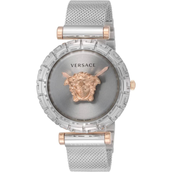 Versace Palazzo Silver Mesh Bracelet Silver Dial Quartz Watch for Ladies - VEDV00419