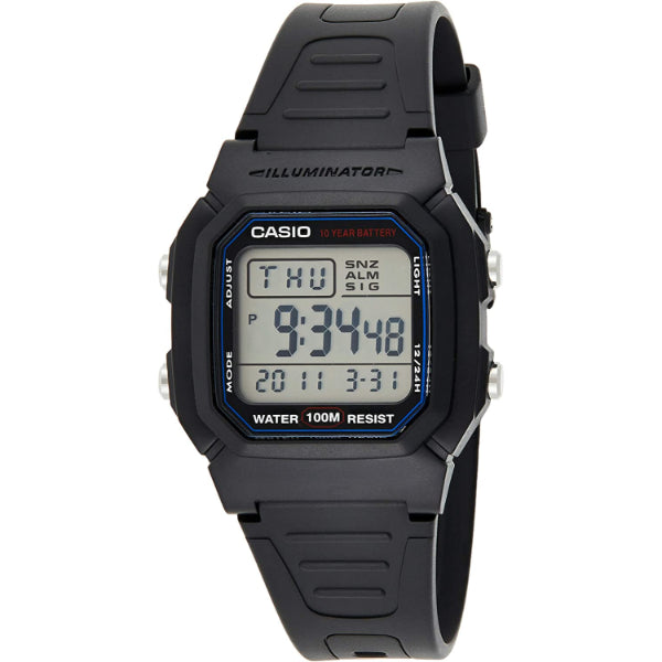 Casio Black Silicone Strap Strap Digital Dial Quartz Watch for Gents - W800H-1AVDF