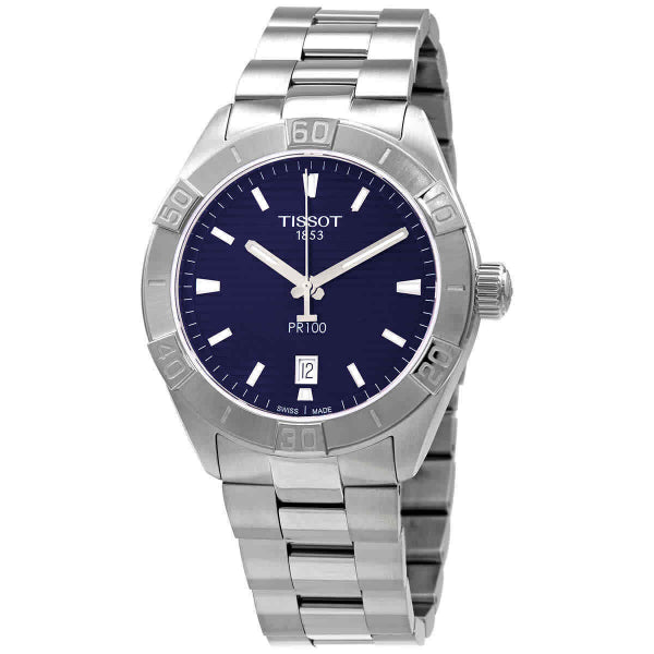 Tissot PR 100 Silver Stainless Steel Blue Dial Quartz Watch for Men's - T101.610.11.041.00