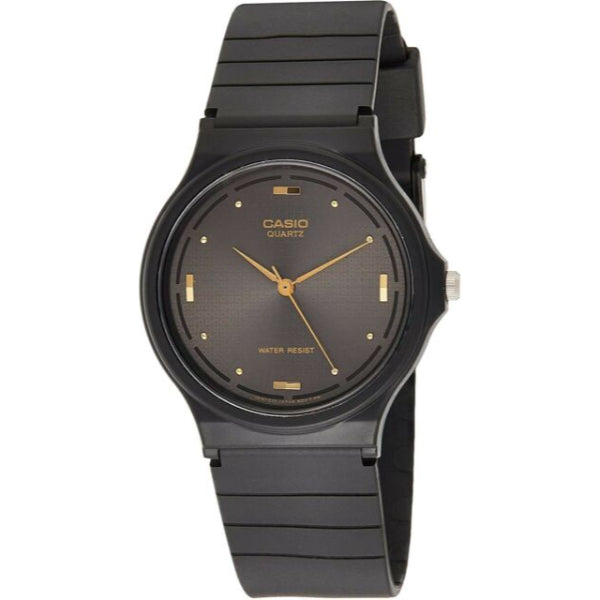 Casio Youth Black Silicone Strap Strap Black Dial Quartz Watch for Gents - MQ-76-1ALDF