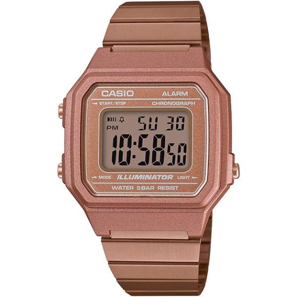 Casio Illuminator Rose Gold Stainless Steel Rose Gold Dial Quartz Unisex Watch - B650WC-5ADF