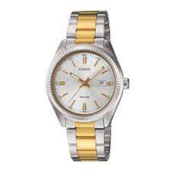 Casio Enticer Two-tone Stainless Steel Silver Dial Quartz Watch for Ladies - LTP-1302SG-7AVDF