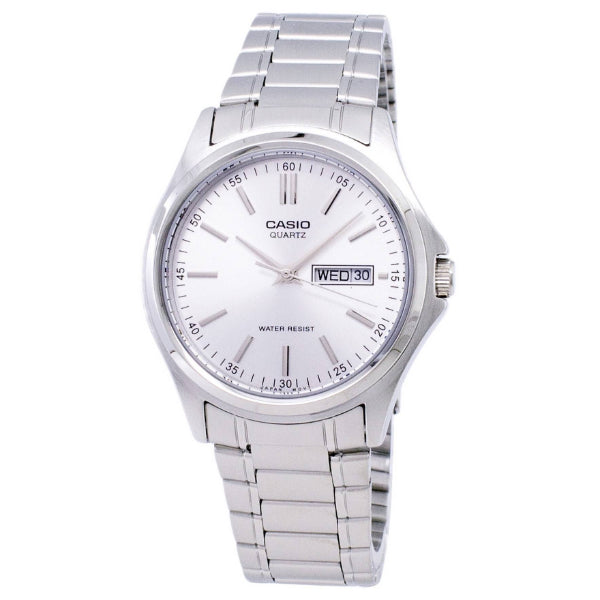 Casio General Silver Stainless Steel Silver Dial Quartz Watch for Gents - MTP-1239D-7ADF
