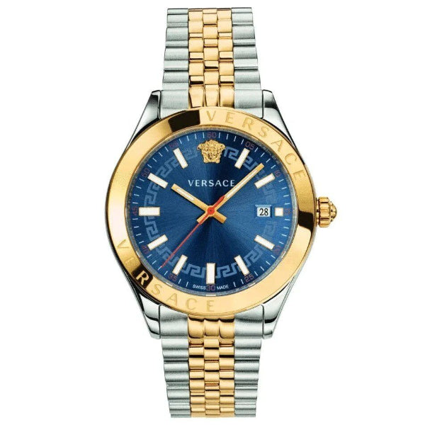Versace Helenium-Vk Two-tone Stainless Steel Blue Dial Quartz Watch for Gents - VEVK00520