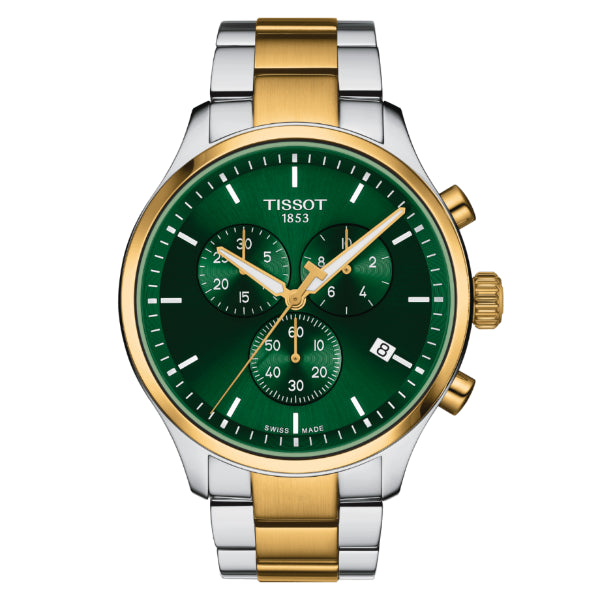 Tissot XL Classic Two-tone Stainless Steel Green Dial Chronograph Quartz Watch for Men's - T116.617.22.091.00