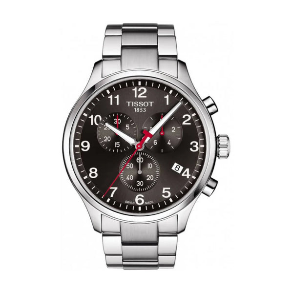 Tissot XL Classic Asian Silver Stainless Steel Black Dial Chronograph Quartz Watch for Men's - T116.617.11.057.02