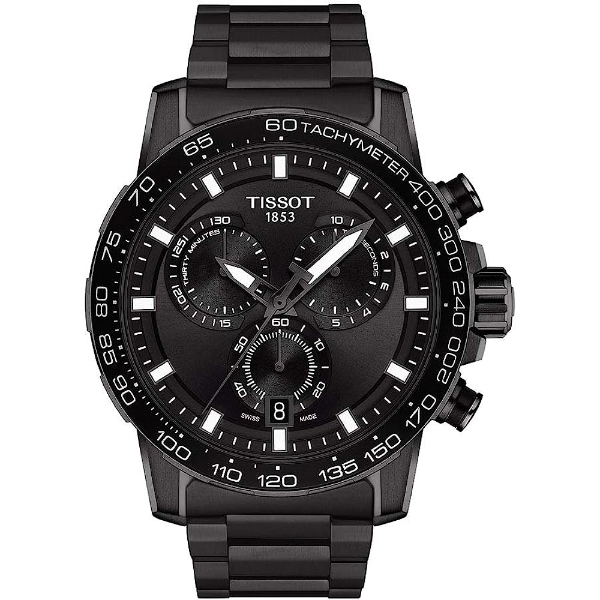 Tissot Supersport Black Stainless Steel Black Dial Chronograph Quartz Watch for Men's - T.125.617.33.051.00