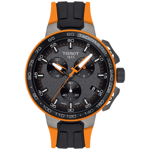 Tissot T-Race Multi-color Silicone Strap Black Dial Chronograph Quartz Watch for Men's - T.111.417.37.441.04