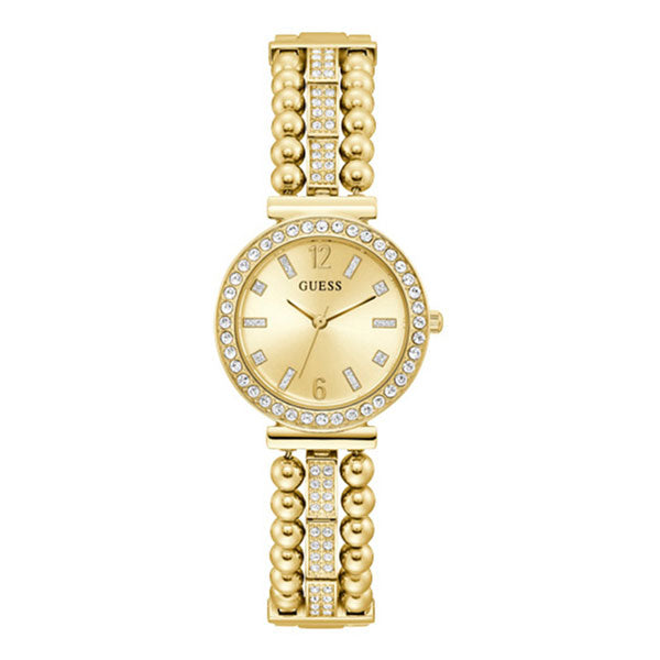 Guess Gala Gold Stainless Steel Gold Dial Quartz Watch for Ladies - GW0401L2