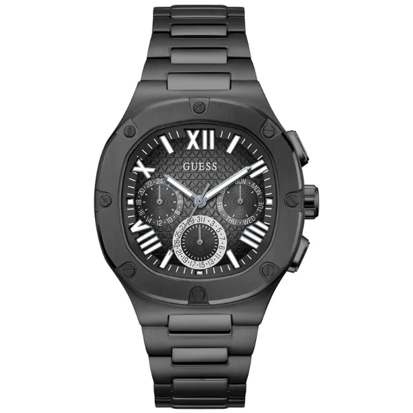 Guess Black Stainless Steel Black Dial Chronograph Quartz Watch for Gents - GW0572G3