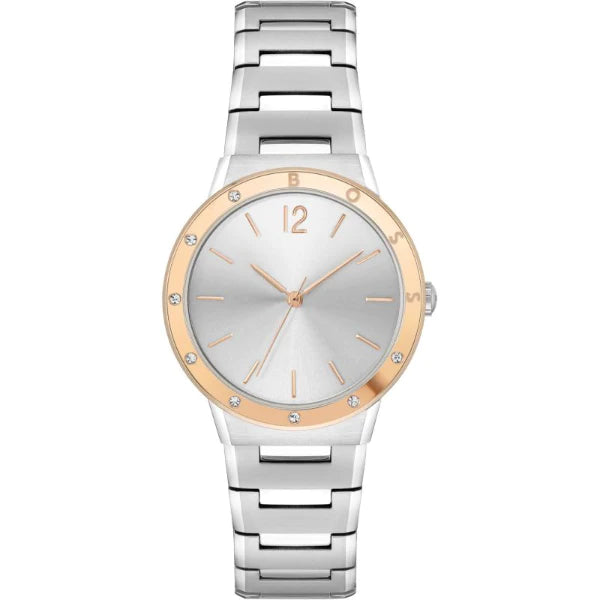 Hugo Boss Breath Silver Stainless Steel Silver Dial Quartz Watch for Ladies - 1502646