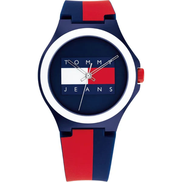 Tommy Hilfiger Berlin Two-tone Silicone Strap Blue Dial Quartz Watch for Gents - 1720025