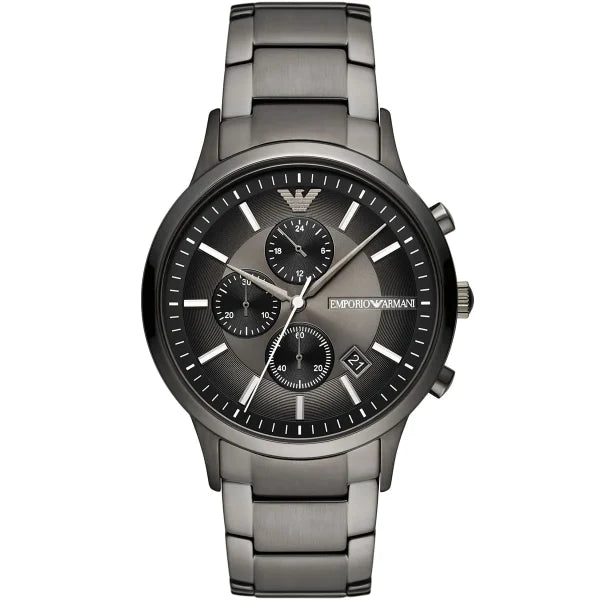 Emporio Armani Renato Gunmetal Stainless Steel Gunmetal Dial Chronograph Quartz Watch for Gents - AR11531