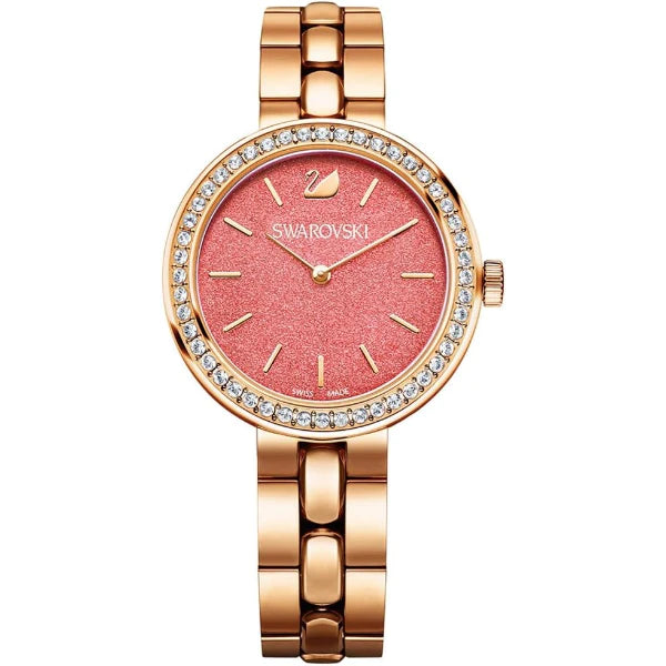 Swarovski Daytime Rose Gold Stainless Steel Pink Dial  Quartz Watch for Ladies - 5182250