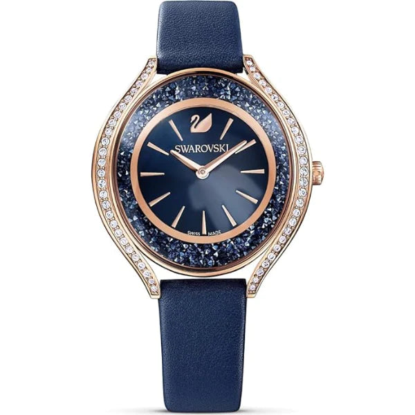 Swarovski Crystalline Aura Blue Leather Strap Blue Dial  Quartz Watch for Ladies - 5519447
