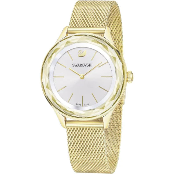 Swarovski Octea Nova Gold Mesh Bracelet White Dial  Quartz Watch for Ladies - 5430417