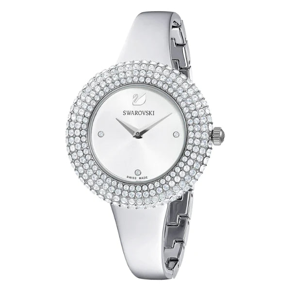 Swarovski Crystal Rose Silver Stainless Steel Silver Dial  Quartz Watch for Ladies - 5483853