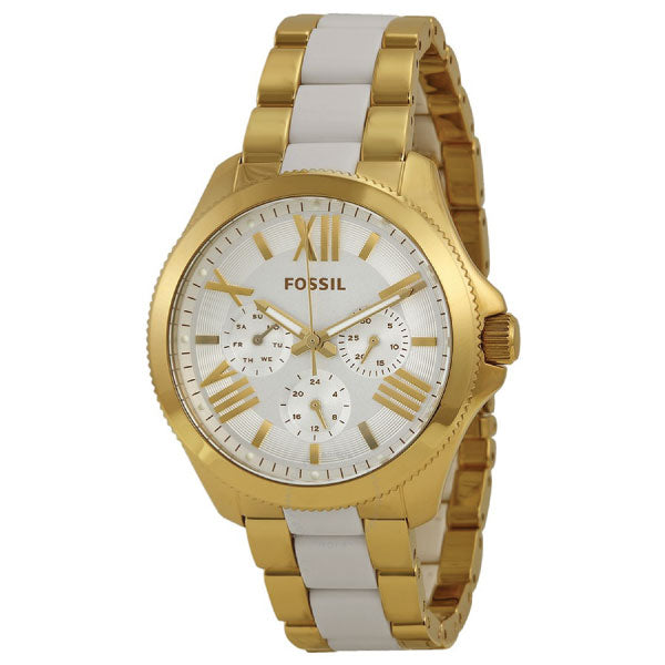 Fossil Cecile Two-tone Stainless Steel Silver Dial Quartz Watch for Ladies - AM4545