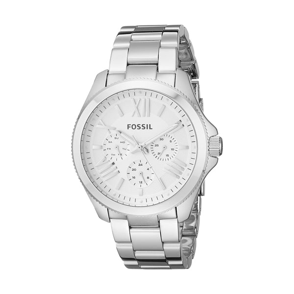 Fossil Cecile Silver Stainless Steel Silver Dial Quartz Watch for Ladies - AM4509