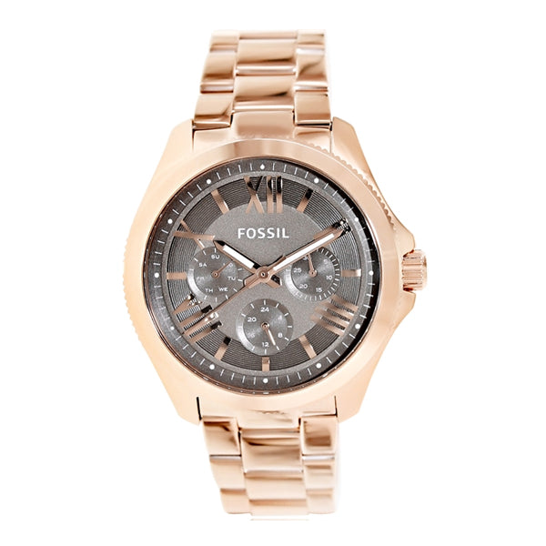 Fossil Cecile Gold Stainless Steel Brown Dial Quartz Watch for Ladies - AM4533