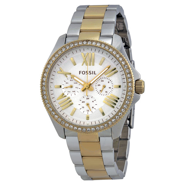 Fossil Cecile Two-tone Stainless Steel White Dial Quartz Watch for Ladies - AM4543