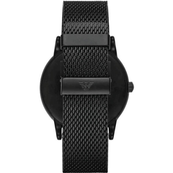 Armani black mesh watch hotsell