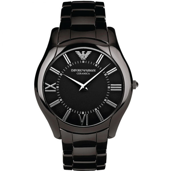EMPORIO ARMANI Ceramic Black Stainless Steel Black Dial Quartz Watch for Gents - AR1440