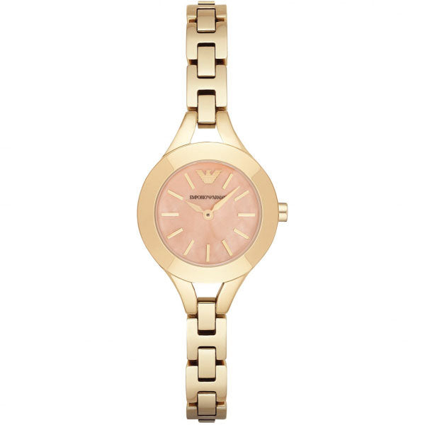 EMPORIO ARMANI Dress Gold Stainless Steel Mother Of Pearl Dial Quartz Watch for Ladies - AR7417