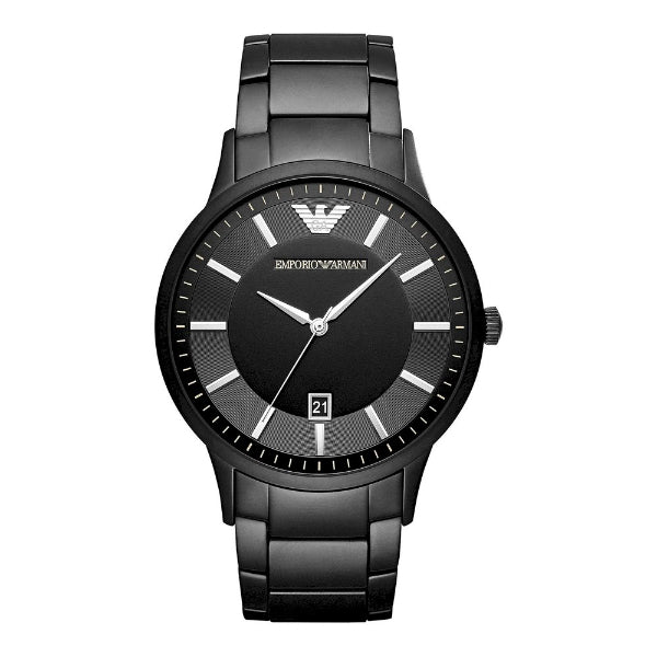 Armani chronograph watch black best sale