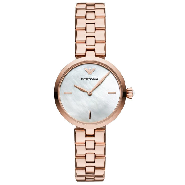 EMPORIO ARMANI Arianna Rose Gold Stainless Steel Mother Of Pearl Dial Quartz Watch for Gents - AR11196