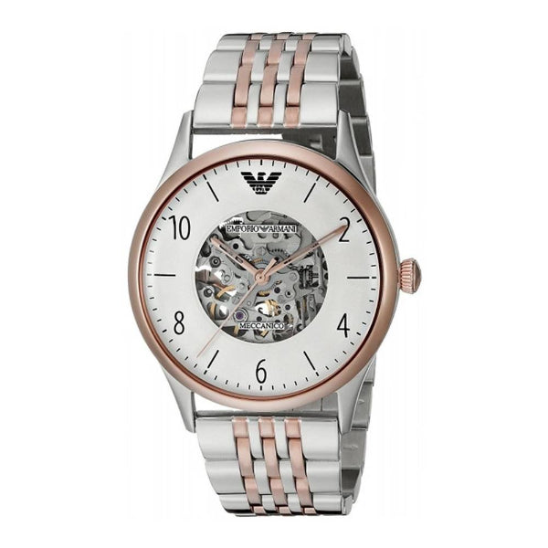 EMPORIO ARMANI Dress Two-Tone Stainless Steel White Dial Automatic Watch for Gents - AR1921