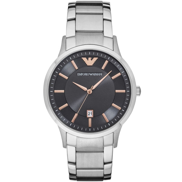 EMPORIO ARMANI Renato Silver Stainless Steel Grey Dial Quartz Watch for Gents - AR2514