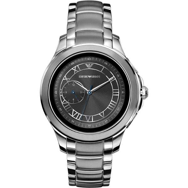 EMPORIO ARMANI Alberto Gen 4 Silver Stainless Steel Grey Dial Smartwatch for Gents - EMPORIO ARMANI ART 5010J