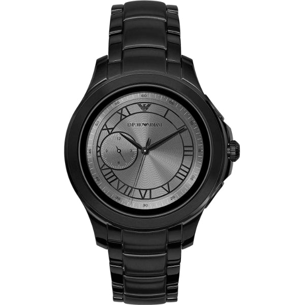 EMPORIO ARMANI Alberto Gen 4 Black Stainless Steel Black Dial Smartwatch for Gents - EMPORIO ARMANI ART 5011