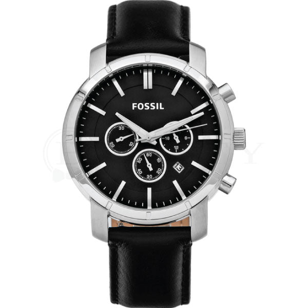 Fossil Lance Black Stainless Steel Black Dial Chronograph Quartz Watch for Gents - BQ1279