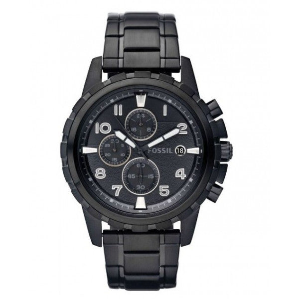 Fossil Black Stainless Steel Black Dial Chronograph Quartz Watch for Gents - BQ2067