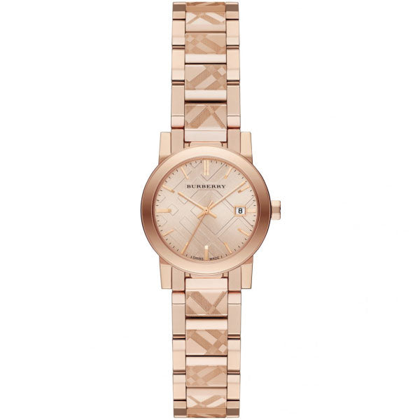 Burberry Rose Gold Stainless Steel Rose Gold Dial Quartz Watch for Ladies - BU92355