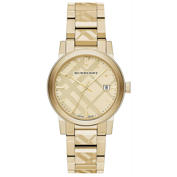 Burberry Gold Stainless Steel Gold Dial Quartz Watch for Gents - BU9038