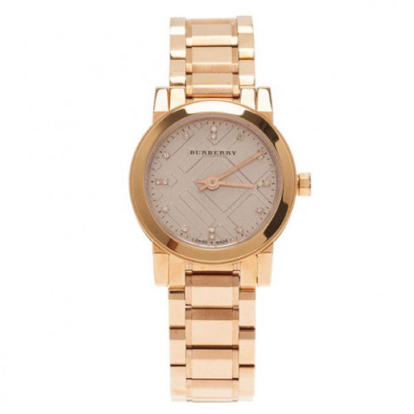 Burberry The City Rose Gold Stainless Steel Rose Gold Dial Quartz Watch for Ladies - BU9126