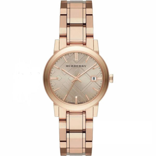 Burberry The City Rose gold Stainless Steel Rose Dial Quartz Watch for Ladies - BU9135