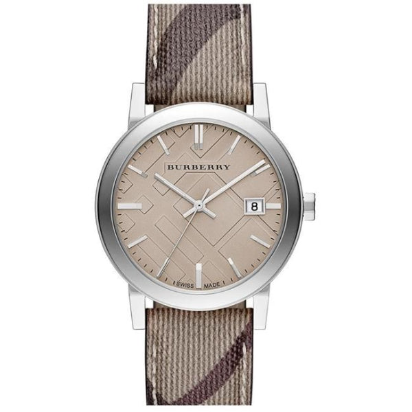 Burberry The City Multicolor Leather Strap Brown Dial Quartz Watch for Ladies - BU9029