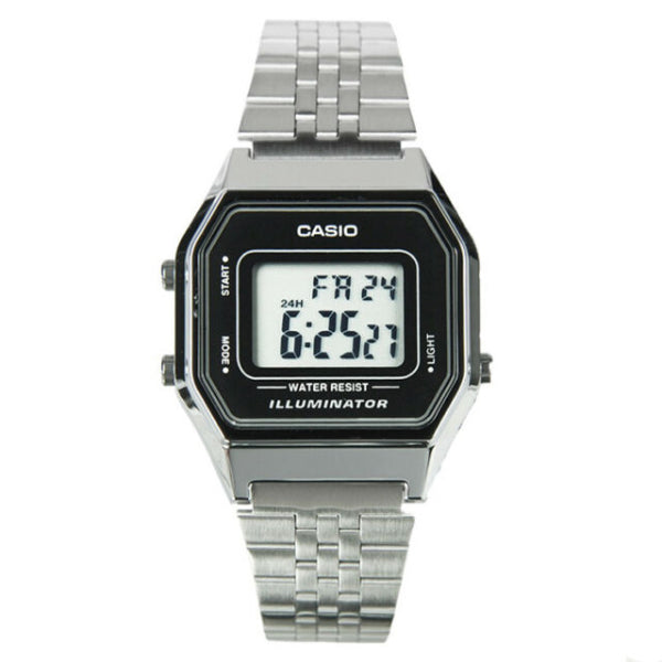 Casio Illuminator Silver Stainless Steel Silver Dial Quartz Watch for Ladies - CASIO LA-680WA-1D