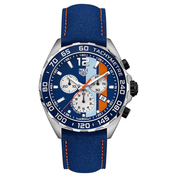 Tag Heuer Formula 1 Blue Leather Strap Multi tone Dial Quartz Watch for Gents - CAZ101NFC8243