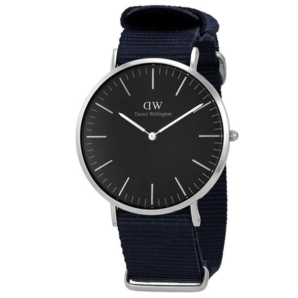 Daniel Wellington Classic Black Nato Strap Black Dial Watch for Gents - DW00100149