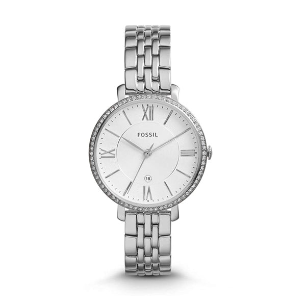 Fossil Jacqueline Silver Stainless Steel Silver Dial Quartz Watch for Ladies - ES3631