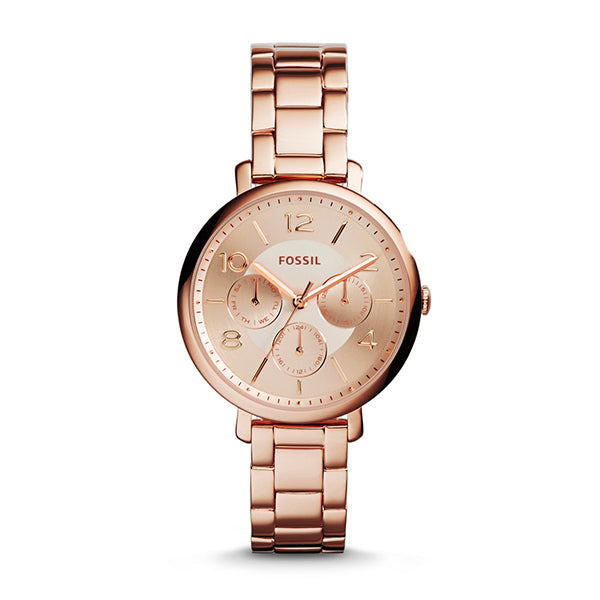 Fossil Jacqueline Rose Gold Stainless Steel Rose Gold Dial Quartz Watch for Ladies - ES3665